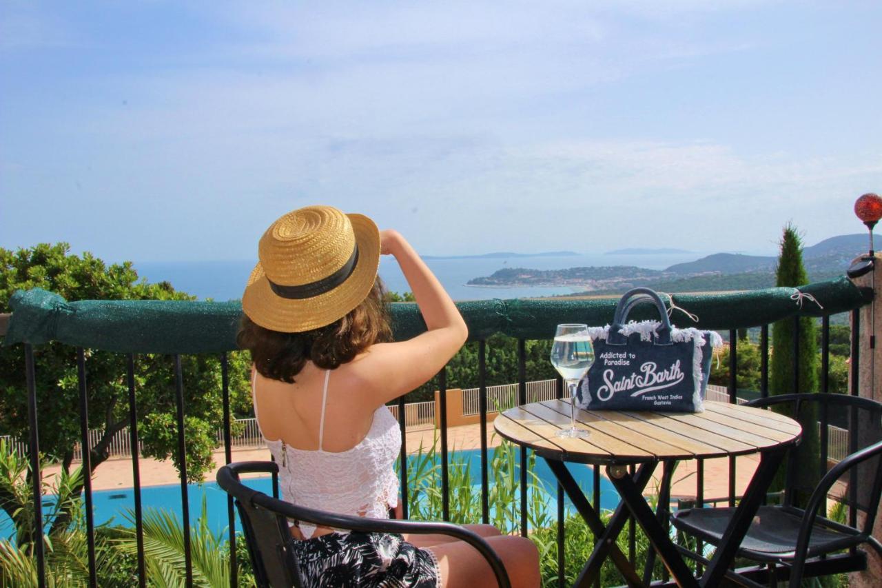 Studio Pool House Vue Mer Panoramique Amazing Sea View Wifi Linge Linen Inclut Aircondition La Croix-Valmer Εξωτερικό φωτογραφία
