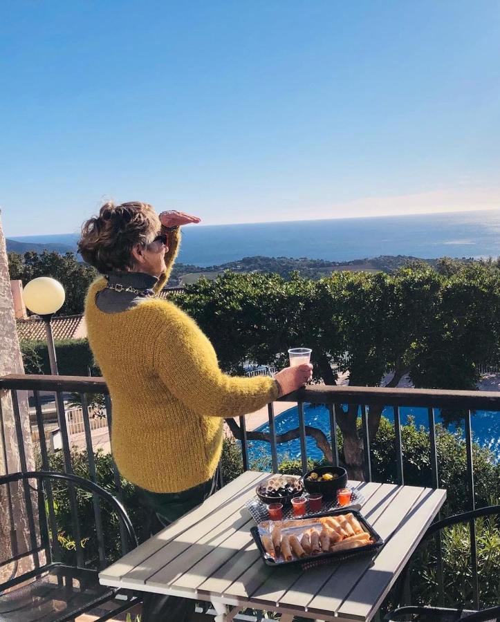 Studio Pool House Vue Mer Panoramique Amazing Sea View Wifi Linge Linen Inclut Aircondition La Croix-Valmer Εξωτερικό φωτογραφία