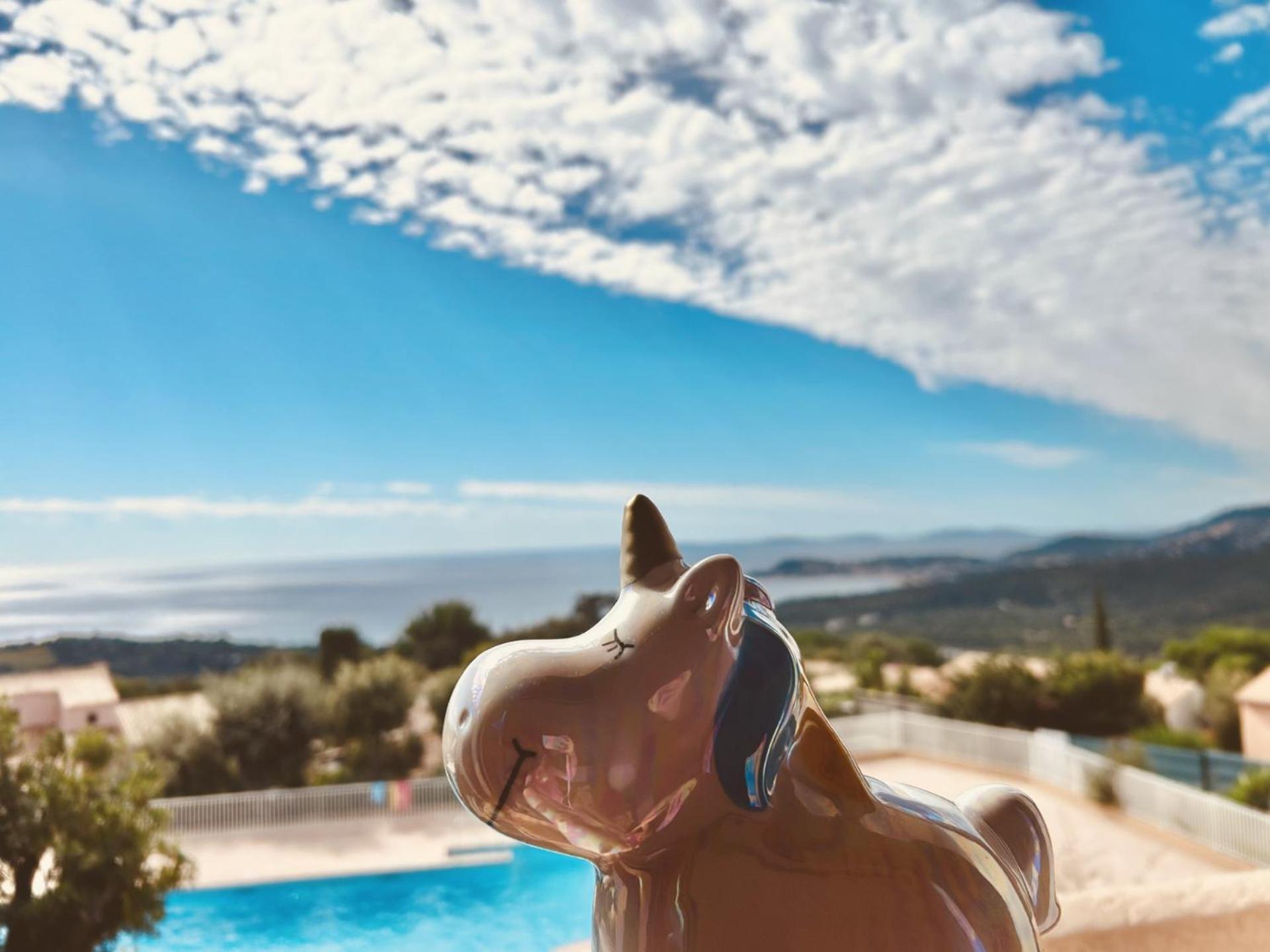 Studio Pool House Vue Mer Panoramique Amazing Sea View Wifi Linge Linen Inclut Aircondition La Croix-Valmer Εξωτερικό φωτογραφία