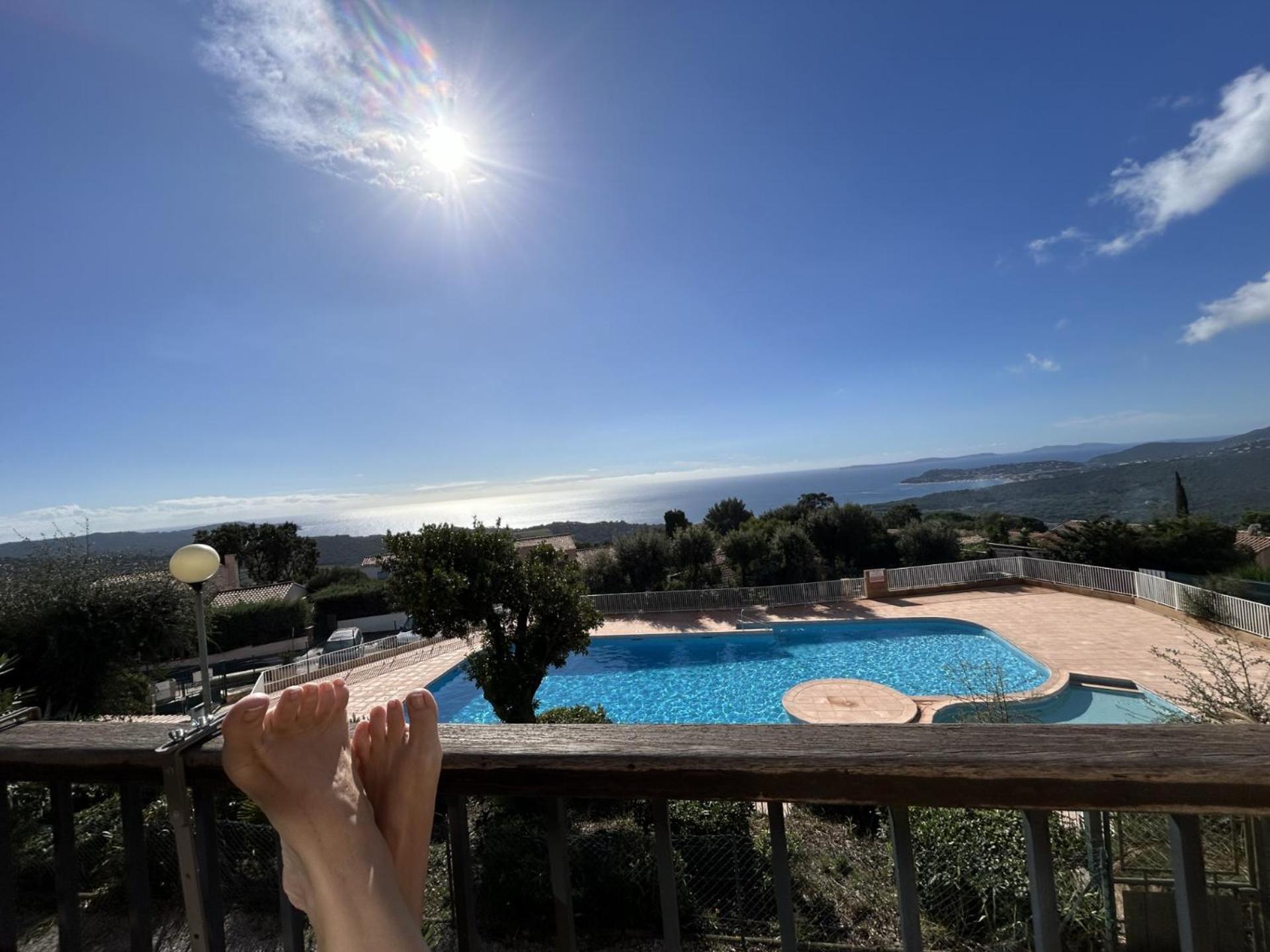 Studio Pool House Vue Mer Panoramique Amazing Sea View Wifi Linge Linen Inclut Aircondition La Croix-Valmer Εξωτερικό φωτογραφία